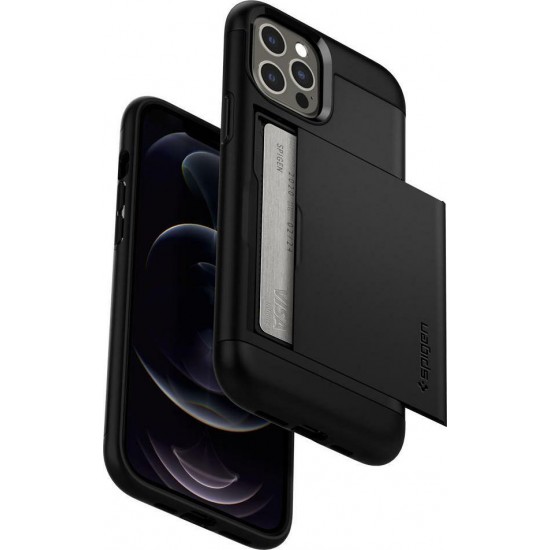 Spigen Slim Armor CS Back Cover Πλαστική Ανθεκτική Μαύρο (iPhone 12 Pro Max)