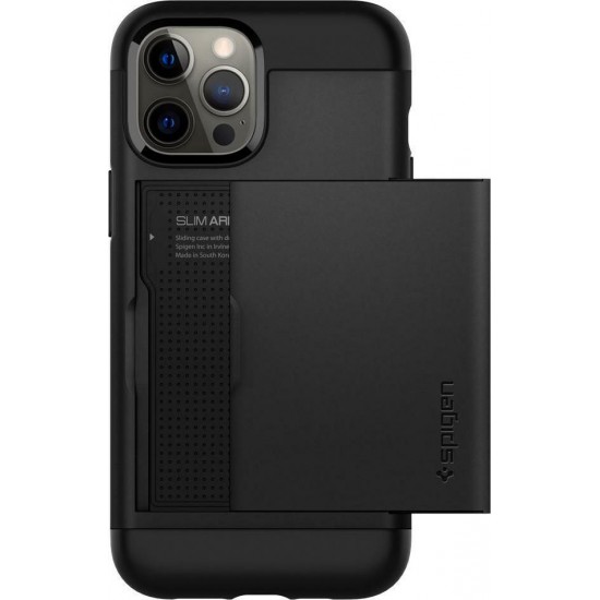 Spigen Slim Armor CS Back Cover Πλαστική Ανθεκτική Μαύρο (iPhone 12 Pro Max)