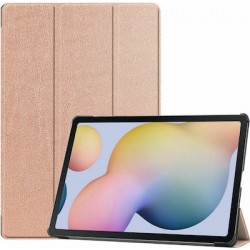 Tri-Fold Book Case with Stand capability - Rose Gold (Samsung Galaxy Tab S7 Plus 12.4)