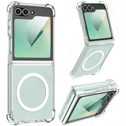 Samsung Galaxy Z Flip6 / Flip7 FE Θήκη Shockproof Clear Silicone MagSafe Techsuit – Διάφανη