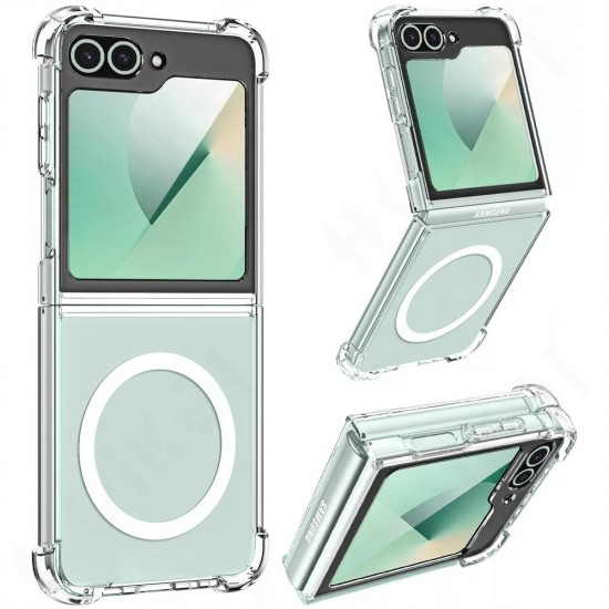 Samsung Galaxy Z Flip6 / Flip7 FE Θήκη Shockproof Clear Silicone MagSafe Techsuit – Διάφανη Samsung Galaxy Z Flip6 / Flip7 FE Θήκη Shockproof Clear Silicone MagSafe Techsuit – Διάφανη