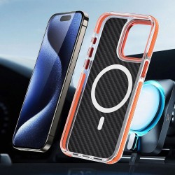 Θήκη Fiber Συμβατή με MagSafe για Xiaomi Redmi Note 15 4G / 5G Πορτοκαλί