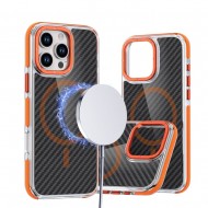 Θήκη Fiber Συμβατή με MagSafe για Xiaomi Redmi Note 15 4G / 5G Πορτοκαλί