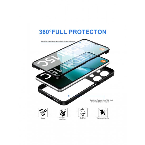 Xiaomi Redmi 15C 4G / Redmi 15C 5G Techsuit - ColorVerse 360 Series + Προστατευτικό Οθόνης - Μαύρο Xiaomi Redmi 15C 4G / Redmi 15C 5G Techsuit - ColorVerse 360 Series + Προστατευτικό Οθόνης - Μαύρο