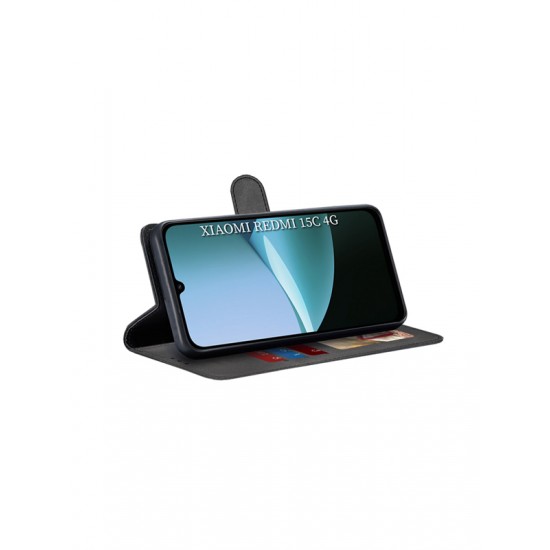 Xiaomi Redmi 15C 4G / Redmi 15C 5G Techsuit Diary Book - Μαύρο Xiaomi Redmi 15C 4G / Redmi 15C 5G Techsuit Diary Book - Μαύρο