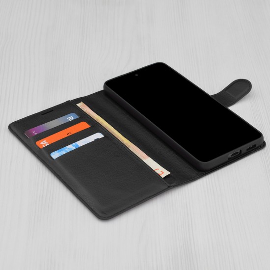 Xiaomi Redmi Note 14 4G - Techsuit Leather Folio - Μαύρη