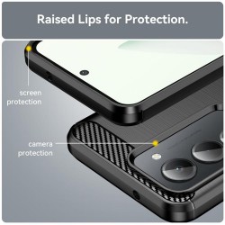 Xiaomi Redmi 15 4G / Redmi 15 5G Techsuit – Carbon Silicone – Μαύρο