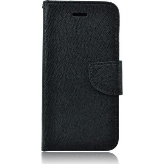 Fancy Wallet Leather Black (Redmi Note 10 Pro)