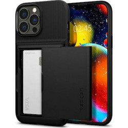 Spigen Slim Armor CS Back Cover Plastic / Silicone Durable Black (iPhone 13 Pro Max)