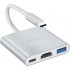 Hoco HB14 Easy use USB-C Docking Station with HDMI 4K PD Silver