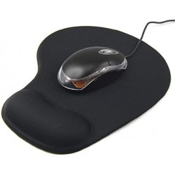 Setty Mouse Pad With Gel Wrist Support - Black