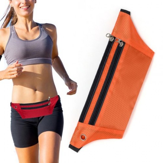 Running belt waist pouch for phone case with earphone outlet black