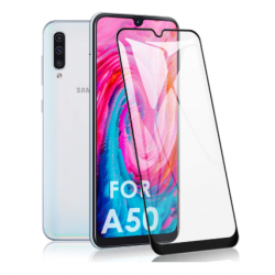 TEMPERED GLASS Για SAMSUNG GALAXY A50 FULL GLUE 5D Προστασία Οθόνης - Μαύρος