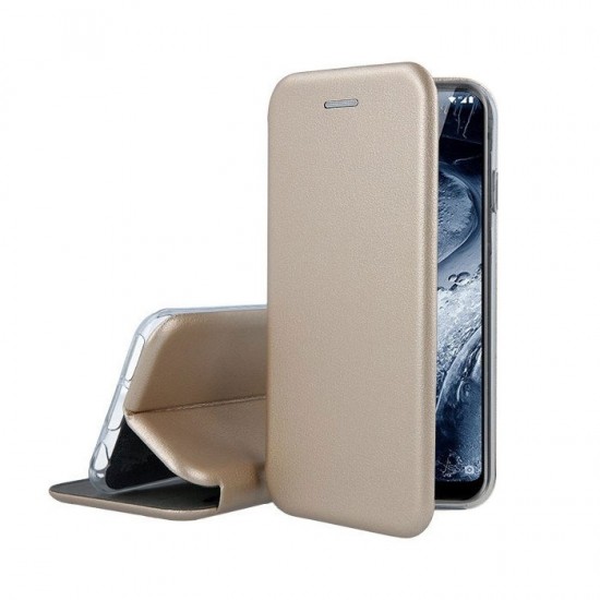 Θήκη Βιβλίο για SAMSUNG GALAXY A10 Smart Μαγνητική Elegance Stand Θήκη - Χρυσός