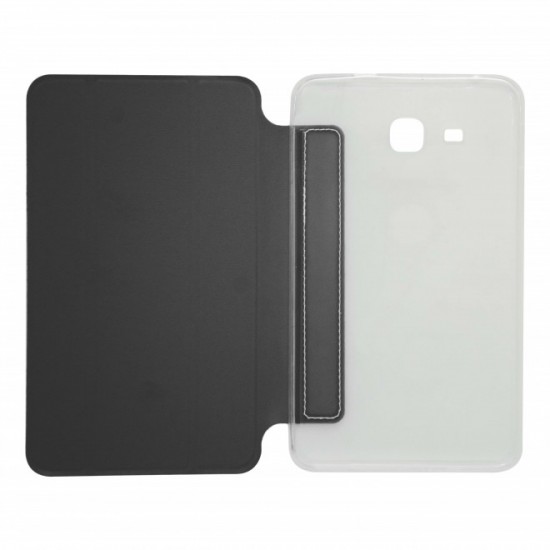 Θήκη Βιβλίο - Σιλικόνη Flip Cover Για Samsung Galaxy Tab E 9.6'' T560/T561 με σχεδιο - Μαύρος