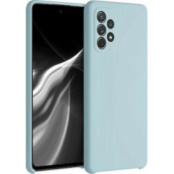 Flexible Rubber Back Cover Silicone Pastel Blue (Galaxy A72)