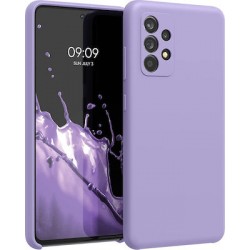 Soft Flexible Rubber Back Cover Silicone Violet Purple (Galaxy A52)
