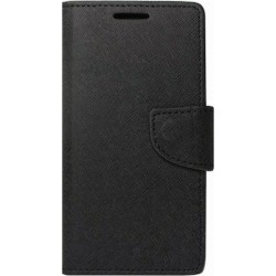 Fancy Leatherette Wallet Black (Galaxy A51)