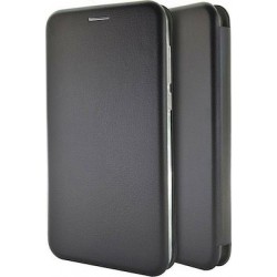Magnetic Curve Book Silicone / Leatherette Black (Poco F3 / Mi 11i)