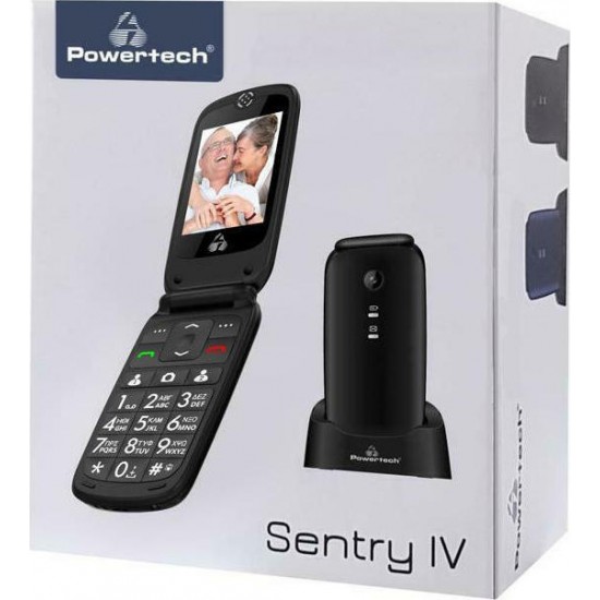 Powertech Sentry IV Dual SIM Mobile Phone Buttons for Seniors (Greek Menu) Blue