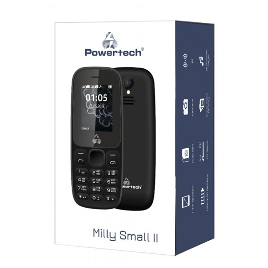 Powertech Milly Small II PTM-27 Dual SIM Mobile with Black Buttons