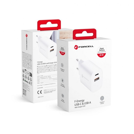 Forcell F-Energy TFK-TC-35WPD Φορτιστής 35W USB-C + USB-A