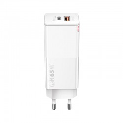 Forever Φορτιστής Υψηλής Ισχύος 65W με Θύρες USB-C & USB – Λευκός