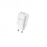 Forever Φορτιστής GaN 35W με 2 Θύρες USB-C – Λευκός