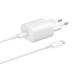 Samsung Φορτιστής Ταχείας Φόρτισης 25W USB-C με Καλώδιο Type-C σε Type-C – Λευκό / Μαύρο Samsung Φορτιστής Ταχείας Φόρτισης 25W USB-C με Καλώδιο Type-C σε Type-C – Λευκό / Μαύρο