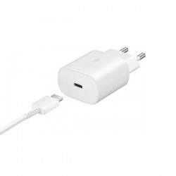 Samsung Φορτιστής Ταχείας Φόρτισης 25W USB-C με Καλώδιο Type-C σε Type-C – Λευκό / Μαύρο