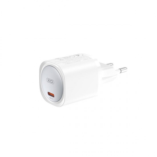 XO Φορτιστής GaN με Θύρα USB-C & Καλώδιο USB-C σε Lightning 30W Power Delivery – Λευκό (CE20) XO Φορτιστής GaN με Θύρα USB-C & Καλώδιο USB-C σε Lightning 30W Power Delivery – Λευκό (CE20)