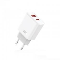 Φορτιστής XO-CE12(EU) 20W (PD+QC) με Θύρες USB-A & USB-C – Λευκός