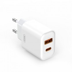 Φορτιστής XO-CE12(EU) 20W (PD+QC) με Θύρες USB-A & USB-C – Λευκός