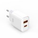 Φορτιστής XO-CE12(EU) 20W (PD+QC) με Θύρες USB-A & USB-C – Λευκός Φορτιστής XO-CE12(EU) 20W (PD+QC) με Θύρες USB-A & USB-C – Λευκός