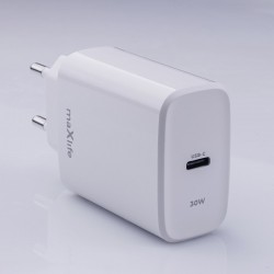 maXlife Φορτιστής Ταχείας Φόρτισης 30W PD USB-C (MXTC-10-30C) – Λευκός