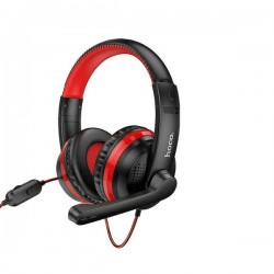Hoco W103 Ενσύρματα Ακουστικά Gaming με Σύνδεση 3.5mm – Μαύρο / Κόκκινο