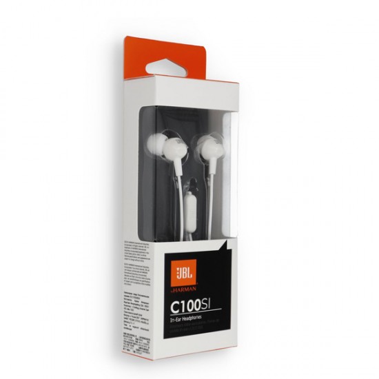 JBL C100Si Ενσύρματα Ακουστικά 3.5mm Jack In-Ear Λευκά