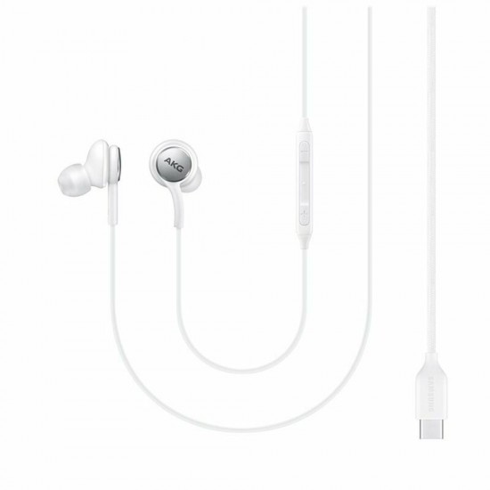 Αυθεντικά Ακουστικά Samsung Στερεοφωνικά (EO-IC100BWEGEU) – Type-C με Μικρόφωνο, 1.2μ – Λευκό (Συσκευασία Blister)