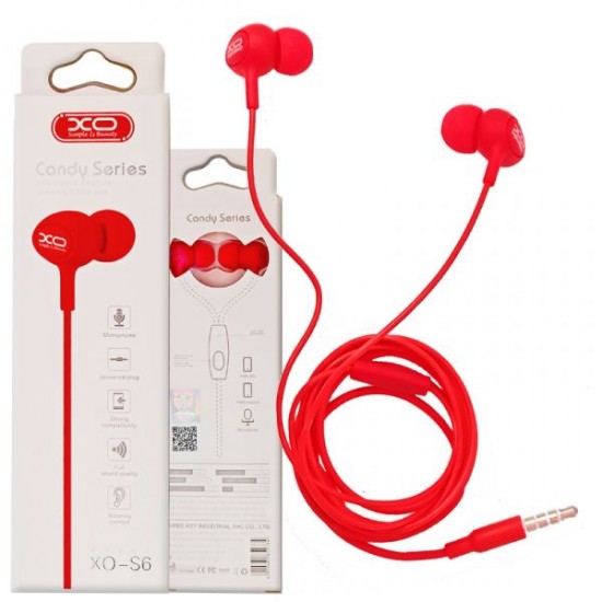 Candy Series Handsfree XO-S6 - Κόκκινο