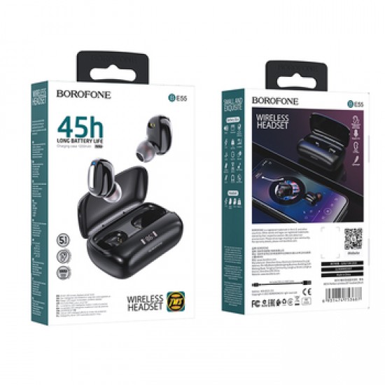 Borofone TWS Bluetooth Ασύρματα Ακουστικά BE55 Perfect – Μαύρο Borofone TWS Bluetooth Ασύρματα Ακουστικά BE55 Perfect – Μαύρο