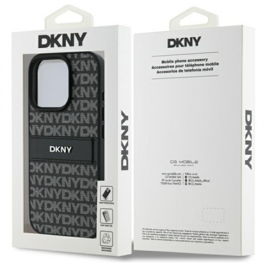Θήκη DKNY Δερμάτινη Hardcase με Ανάγλυφο Σχέδιο Ρίγα Tonal (DKHCP16XPRTHSLK) για iPhone 16 Pro Max – Μαύρη Θήκη DKNY Δερμάτινη Hardcase με Ανάγλυφο Σχέδιο Ρίγα Tonal (DKHCP16XPRTHSLK) για iPhone 16 Pro Max – Μαύρη