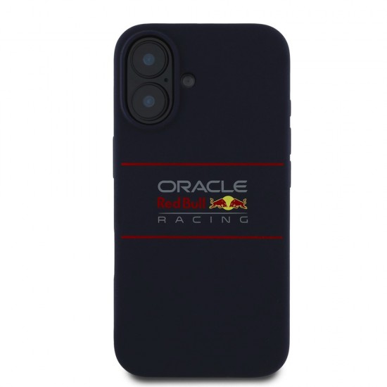 iPhone 16 Plus - Red Bull Racing Horizontal Centered Logo Silicone Θήκη MagSafe - Ναυτικό μπλε