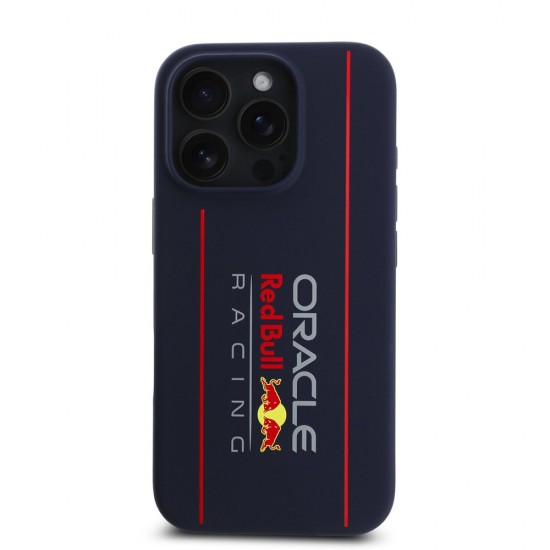 iPhone 16 Pro - Red Bull Racing - Σιλικόνη Θήκη με Oversize Κεντραρισμένο Κατακόρυφο Λογότυπο MagSafe - Ναυτικό Μπλε