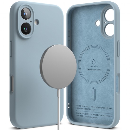 iPhone 16 Plus - Ringke Silicone Magnetic - Μπλε