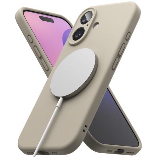 iPhone 16 Plus - Ringke Silicone Magnetic - Στόουν