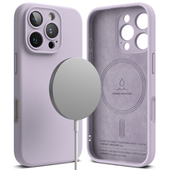 iPhone 16 Pro - Ringke Silicone Magnetic - Απαλό Μωβ