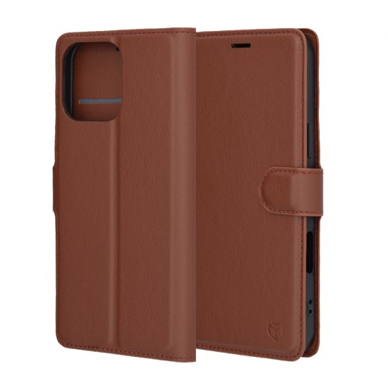 iPhone 16 Pro Max - Techsuit Leather Folio - Καφέ