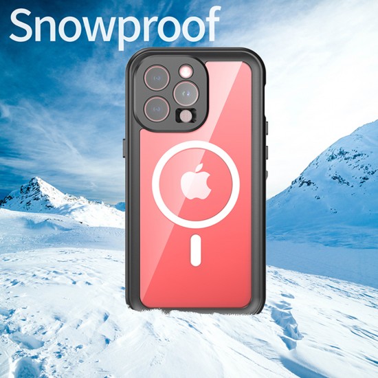 iPhone 15 Pro Max - ShellBox Waterproof IP68 MagSafe Case - Μαύρο