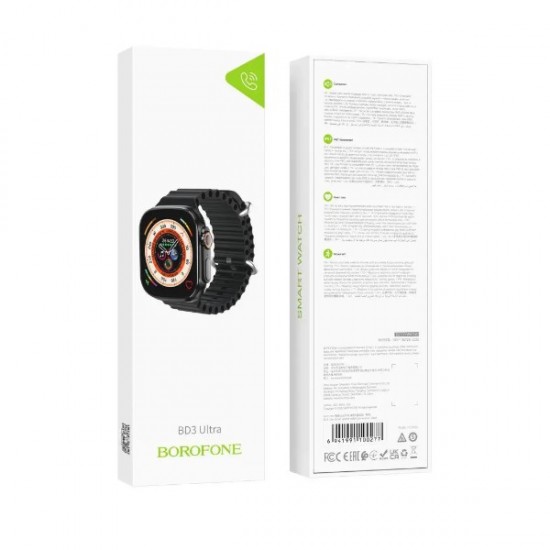 Smart Sports Watch (Call Version) BD3 Ultra - Borofone - Μαύρο Smart Sports Watch (Call Version) BD3 Ultra - Borofone - Μαύρο