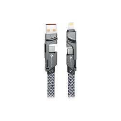 Forcell F-Energy C241 4σε1 USB-C / USB-A σε USB-C / Lightning Καλώδιο 60W 1m